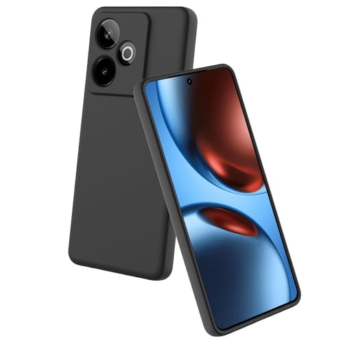 Image of Back Cover for Realme GT 7 5G / GT 7T 5G | Full Camera Protection | Premium Liquid Silicon Case | Flexible Bumper Case for Realme GT 7 5G / GT 7T 5G (Black)