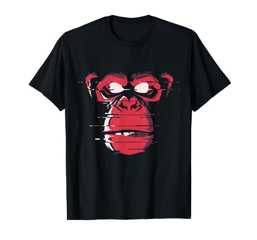 Mono rojo, diseño animal, elegante Camiseta
