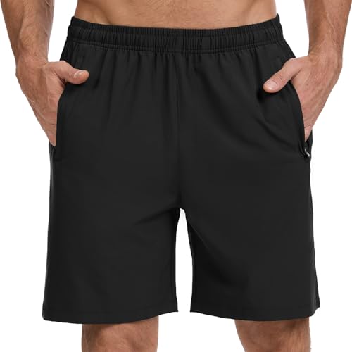 Bassdash Sporthose Herren Kurz Wander Angel Shorts Schnell Trocknend UPF 50+ mit 3 Reißverschlusstaschen Wasserabweisend FP12M