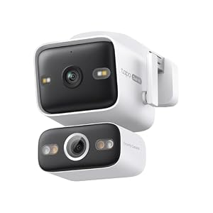 Tapo C575D 4K Überwachungskamera Außen mit Dual-Objektiv, 170° Ultraweitwinkel, 8mm Teleobjektiv, PoE/DC, Dualband-WLAN, kostenlose lokale KI-Erkennung, microSD/H500 Hub, IP66, 2026 Flaggschiff