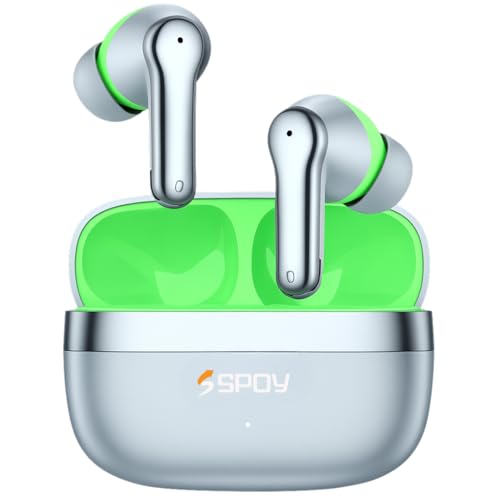 Image of SPOY Prime N100 Wireless Earbuds, Bluetooth 5.4, True Wireless (Galcier Blue)