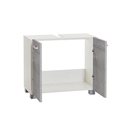 Schildmeyer Under Sink Cabinet, Wood, White, Stone Grey, 30 x 59.7 x 50.9 cm Schildmeyer Under Sink Cabinet, Wood, White, Stone Grey, 30 x 59.7 x 50.9 cm