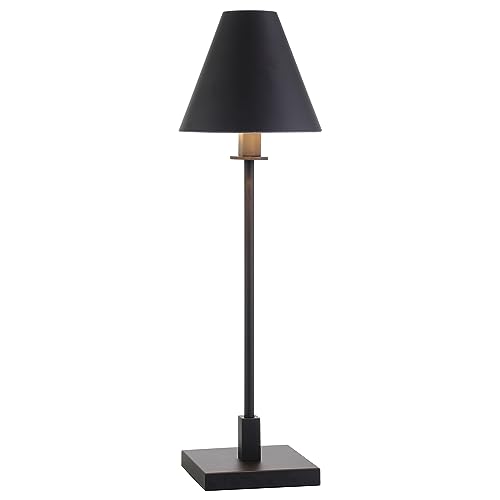 Henn&Hart 28" Modern 1-Light Table Lamp with Black Metal Cone Shade for Dining Room, Living Room, or Office, Black by Henn&Hart - Image 3
