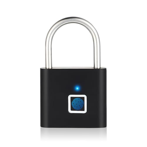 Vorhängeschloss mit Fingerabdruck – USB-C Ladung, Wasserdicht...