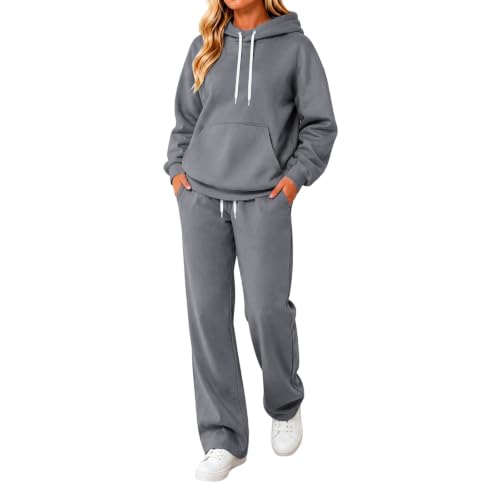 Womens 2 Piece Fall Outfits Sweatsuit Sets Lounge Hoodie & Comfy Sweatpants