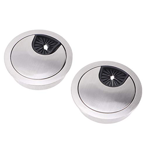 Gatuida 4 piezas cubierta pasacables de aleación de zinc para escritorio para gestión de cables debajo del escritorio miniatura 5