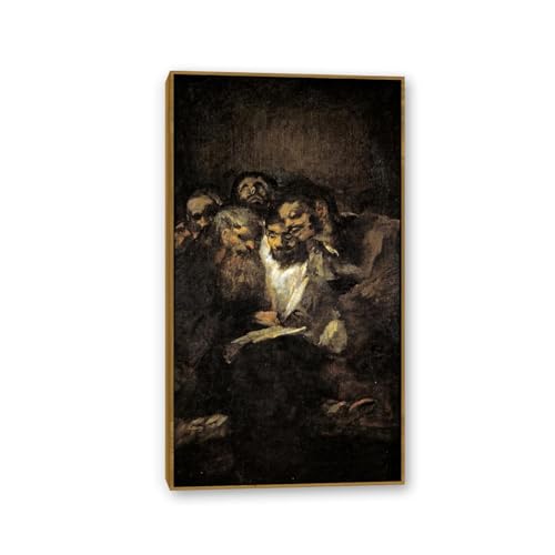 Tableau décoration murale salon Goya En lisant pour habiller un grand mur vide