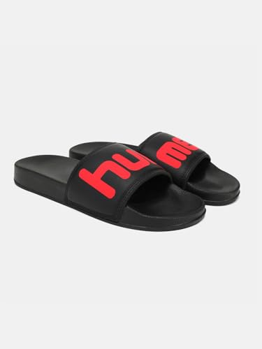 Image of hummel CHUNK MEN SLIDERS Comfortable Cushioned Sole Arch Support Durable Lightweight Flexible Trendy Style Flip flops and Slippers Slides for Men Daily use Chappal