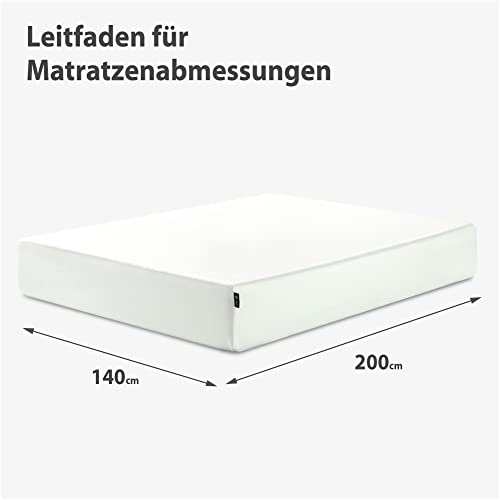 Zinus Matratze 140×200 cm Härtegrad H2-H3 mit Memoryschaum