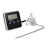 FUNOMOCYA Thermometer grill termometro grilltertermometer kochtermometer fleisch temperaturmesser grill temperaturmesser grill termometer grill thermomether Grillzubehör Abs Black