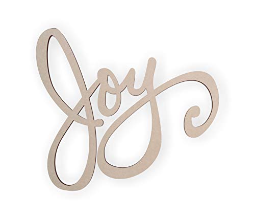 Joy Script Wooden Sign Unfinished Wall Decor Wall Art Many Sizes