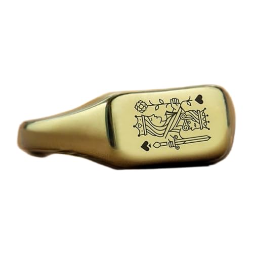 Bague roi et reine rectangulaire fait main en argent sterling plaqué or
