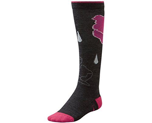 Smartwool Girl's Between The Drops Lifestyle Socks (Charcoal Heather) X-Small