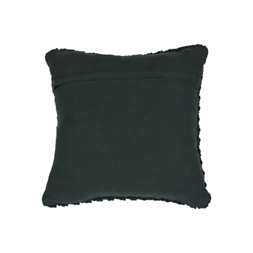 Image of Wakefit Designer Cushion Cover | 16x16 inch | Boho Macrame | Cotton Fabric on Front & Back | Hush | Pack of 1 | Dark Green