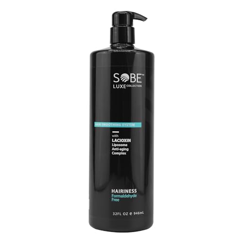 SOBE LUXE - Brazilian Keratin Smoothing Treatment, Blowout Straightening System for Dry and Damaged Hair, Formaldehyde Free, 32 Oz - Eliminate Curls and Frizz, Normal to Coarse Hair