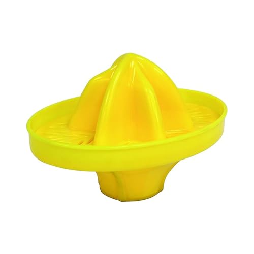 Fackelmann 42630 Spremiagrumi da bicchiere, spremi agrumi manuale, spemilimoni manuale, spremi limoni arance pompelmo lime, in plastica antiscivolo, giallo