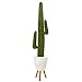 Nearly Natural 5.5ft. Cactus Artificial White Planter with Stand Silk Plants, Green