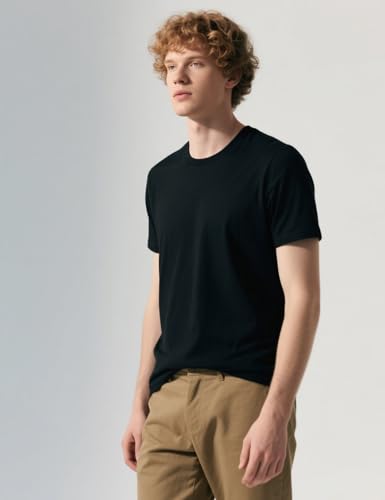 OKBA 5 PCS Black t Shirts Available for Men and Women Adult Round Neck Polyester Blank Tshirts Short Sleeve4