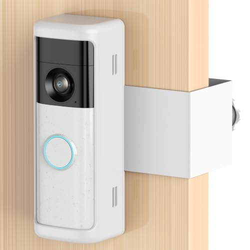 Image of No-Drill Doorbell Mount with Rain Cover, Anti-Theft Door Bracket Compatible with Battery Doorbell /Plus /Pro(2026 Model),Quick Install Doorbell Camera Holder for Rental Apartment,White