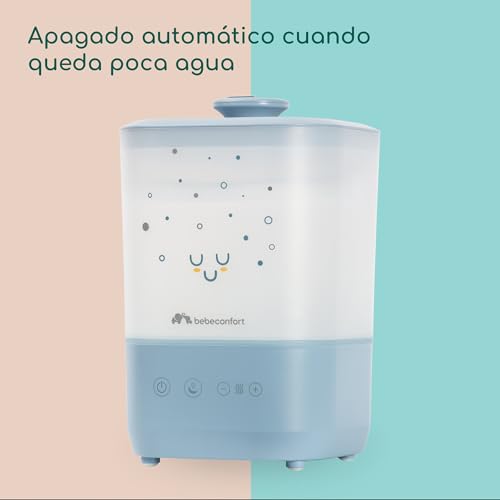 Bebeconfort Humidificador de Aire Cool-Mist, Luz de Noche para Bebé con 7 Colores, Tecnología Ultrasónica (hasta 48 h), Depósito de Fácil Llenado de 2,1 L, Autoapagado, Cepillo de Limpieza, Blue - imagen 6