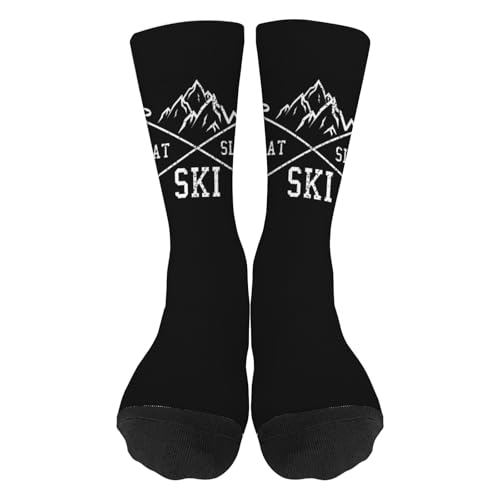 CharmZestPal Ski Vacation Winter Sports I'd Rather Be Skiing Skiers Crew Socks For Women
