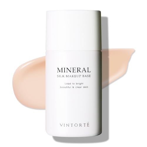 VINTORTE ミネラル シルク メイクアップ ベース 化粧下地 ツヤ SPF28 | 光補正 みずみずしい質感 くすみ飛ばし 毛穴レス印象 石けんオフ : ビューティー 1