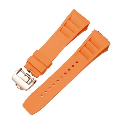 Bracelet montre caoutchouc 25mm vert pour remplacer bracelet RM011