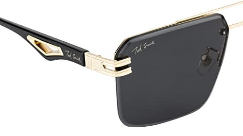 Image of Ted Smith Mens Womens Polycarbonate Uv Protection Metal Pilot Sunglasses