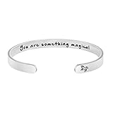 Unicorn Bracelet Motivational Birthday Gift Handmade Stainless Steel Jewelry 'You are something...
