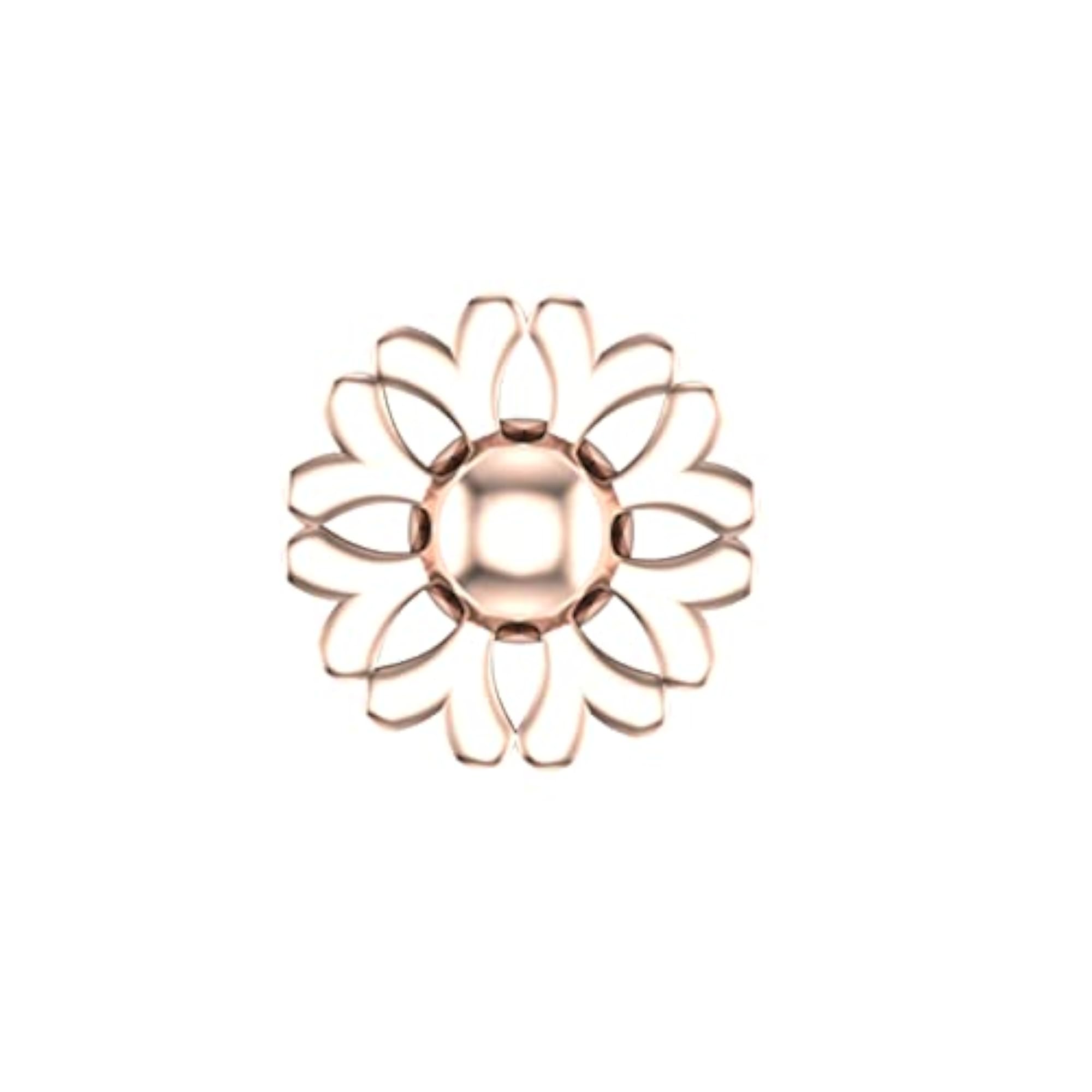 Women's 18K Rose Gold Nose Pin, Elegant Gift