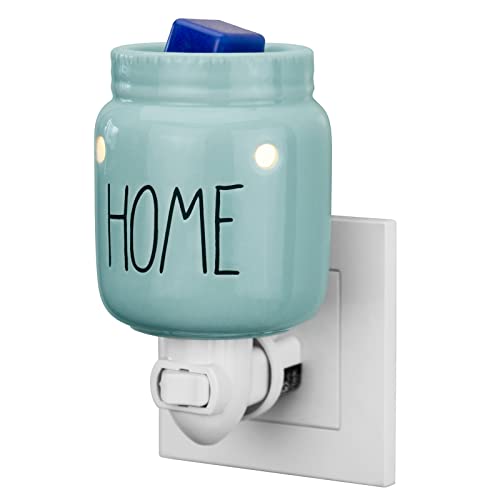 Star Moon Mason Jar Wax Melt Warmer For Rae Dunn Inspired Decor Candle Warmer Wax Warmer Plug In With One More Bulb Home Decor Wall Decor Blue (Home) #TOP2