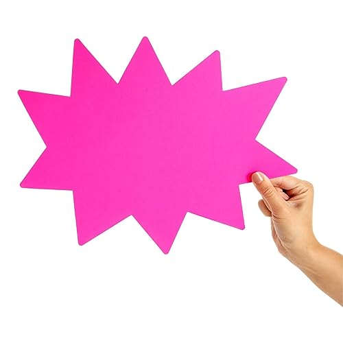 Stockroom Plus Neon Poster Board Shapes - 11 x 14 in, Assorted Neon Colors, 18-Pack - for Poster Board Signs, Trifold Decorations & Science Project Supplies