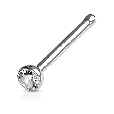 Jewel Barrel 20G Crystal Ball Nose Stud Cover