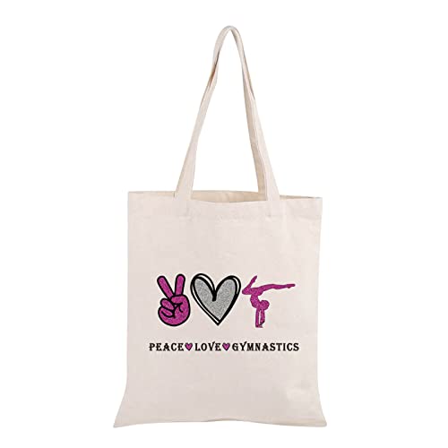 JXGZSO Gymnastics Lover Gift Peace Love Gymnastics Cosmetic Bag Sports Bag For Gymnast Coach (Peace Love Gymnastics shopping)