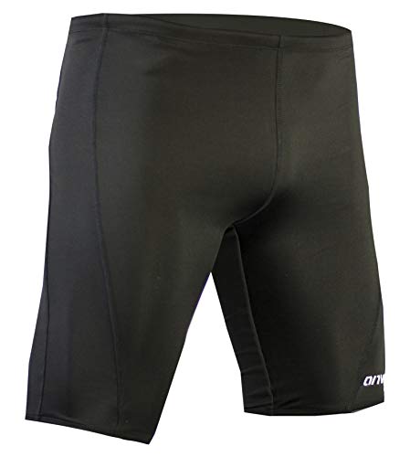 Onvous Mens Durable Training Jammer Swimsuit (36) Black