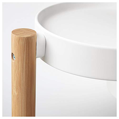Image of Ikea SATSUMAS Plant Stand, Bamboo, White, 78 cm (30 inch)