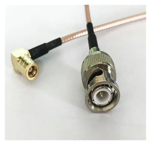 Câble BNC mâle vers SMB femelle angle droit 50cm coaxial pigtail premium