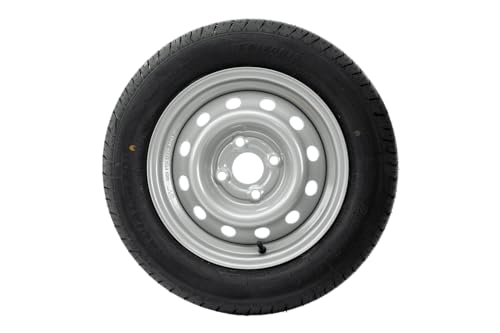 UNITRAILER Kit de 2 Roues Complètes pour Remorque Légère 155/70 R13 75N, Jante Acier 4Jx13 4x100 ET30, Capacité de Charge 387 kg pour Sécurité et Stabilité de Conduite – vue 2