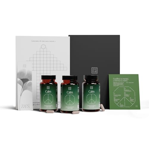 ZZEN Calm | Ashwagandha KSM-66, Extracto de Azafran y Melissa | Nootrópico y Adaptógeno Natural para Mejorar Estado de Ánimo, Equilibrio Mental y Reducir Cortisol, Estres y Ansiedad
