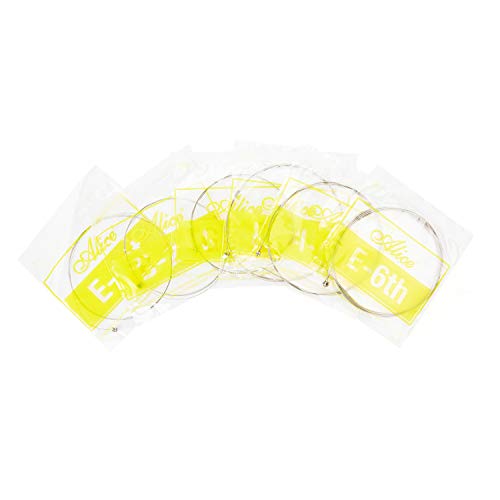 Electric Guitar Strings, Alice Electric Guitar 6 Strings Set Regular 10-46, Ball End, Brilliant Steel, Nickel Alloy Winding (A508) #TOP1