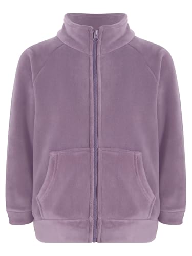 TiaoBug Chaquetas De Cuello Alto Para Niños Niñas Abrigo De Manga Larga Con Cremallera Y Bolsillos Abrigo De Invierno Caliente Sólido Morado 15-16 años