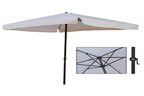 Linea Garden Friend Ombrellone da giardino, 3x3 mt x 2,7 h mt Quadro Struttura in acciaio Con manovella Copertura in poliestere 160 gr/m² colore bianco