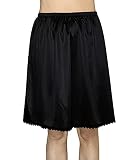 Brinkina Women's Short Lace Half Slips Adjustable Waist Black Liner for Above Knee Dresses(L, 102Bla