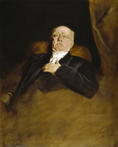 Pintura mural decorativa de Ottobismarck sobre lienzo de Von Lenbach, 60x90cm