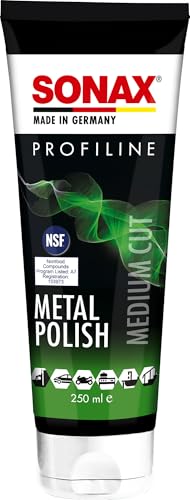 SONAX PROFILINE MetalPolish (250 ml) Metallpolitur für alle metallischen Oberflächen für mehr Glanz und Frische, Art-Nr. 02041410