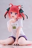 Zhongkaihua Kwintesencjalne Pięcioraczki Nakano Nino Figurka 13CM Wersja Kot Domowe Ubrania Figurka Anime PVC Statuetka Ozdoba Domowego Biurka Dekoracja Prezent