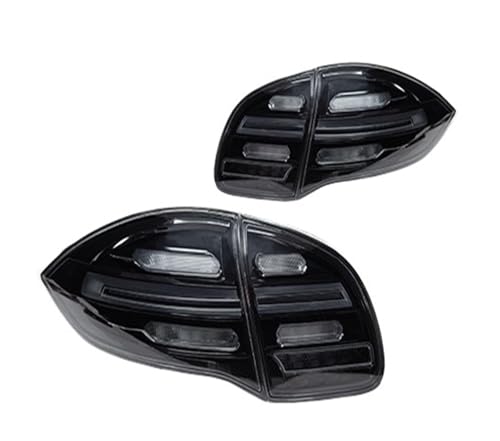 ZoYiFeng Tail Lamp Compatible with Car Porsche Cayenne 2011-2014 Cayenne LED Tail Lights Fog Lights Day Running Light DRL Tuning Cars Accessories(Smoke)