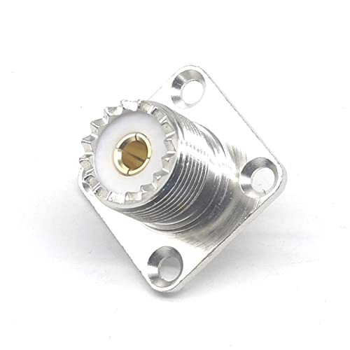 Conector UHF hembra a UHF hembra SL16-KFD con brida de placa cuadrada para panel 4