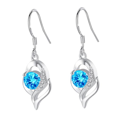 Boucles d'oreilles légères pendantes en S blanc pour femmes