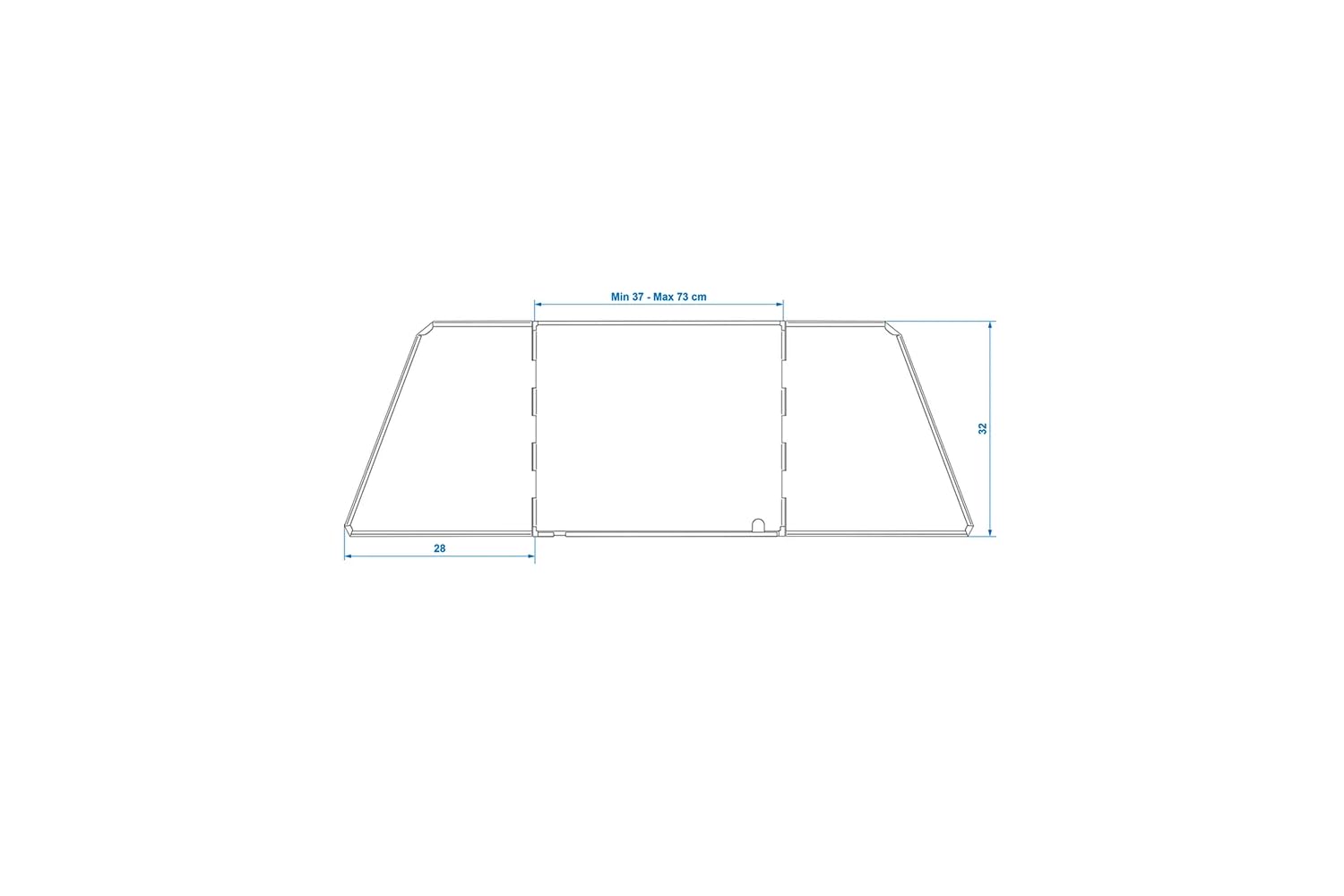 Protezione dal vento, fornello a gas e griglie L 37/70 x P 28 x H 32 cm, paraspruzzi con custodia